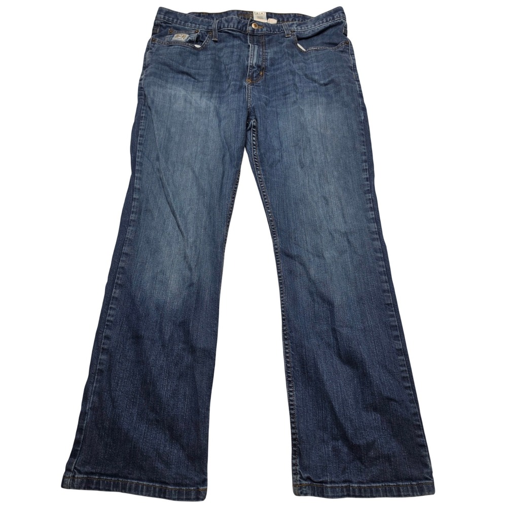 Cinch Mens Blue Denim Bootcut Jeans 40x30 Medium Wash MB98034018
